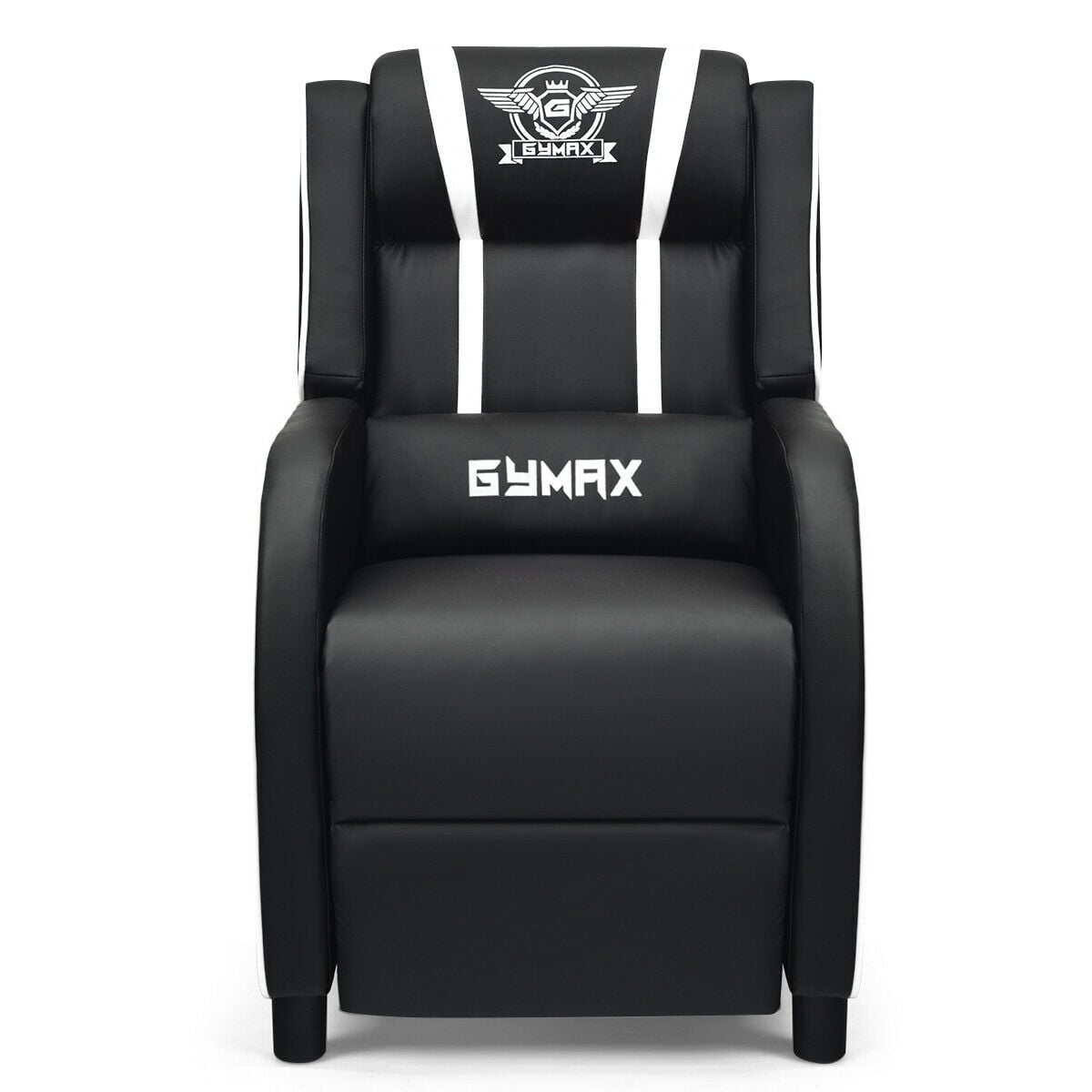 Massage Racing Gaming Single Recliner Chair-White-Gaming Chairs-DECOROLALA