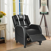 Massage Racing Gaming Single Recliner Chair-White-Gaming Chairs-DECOROLALA