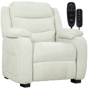 Massage Recliner Chair - Beige 8-Point-DECOROLALA