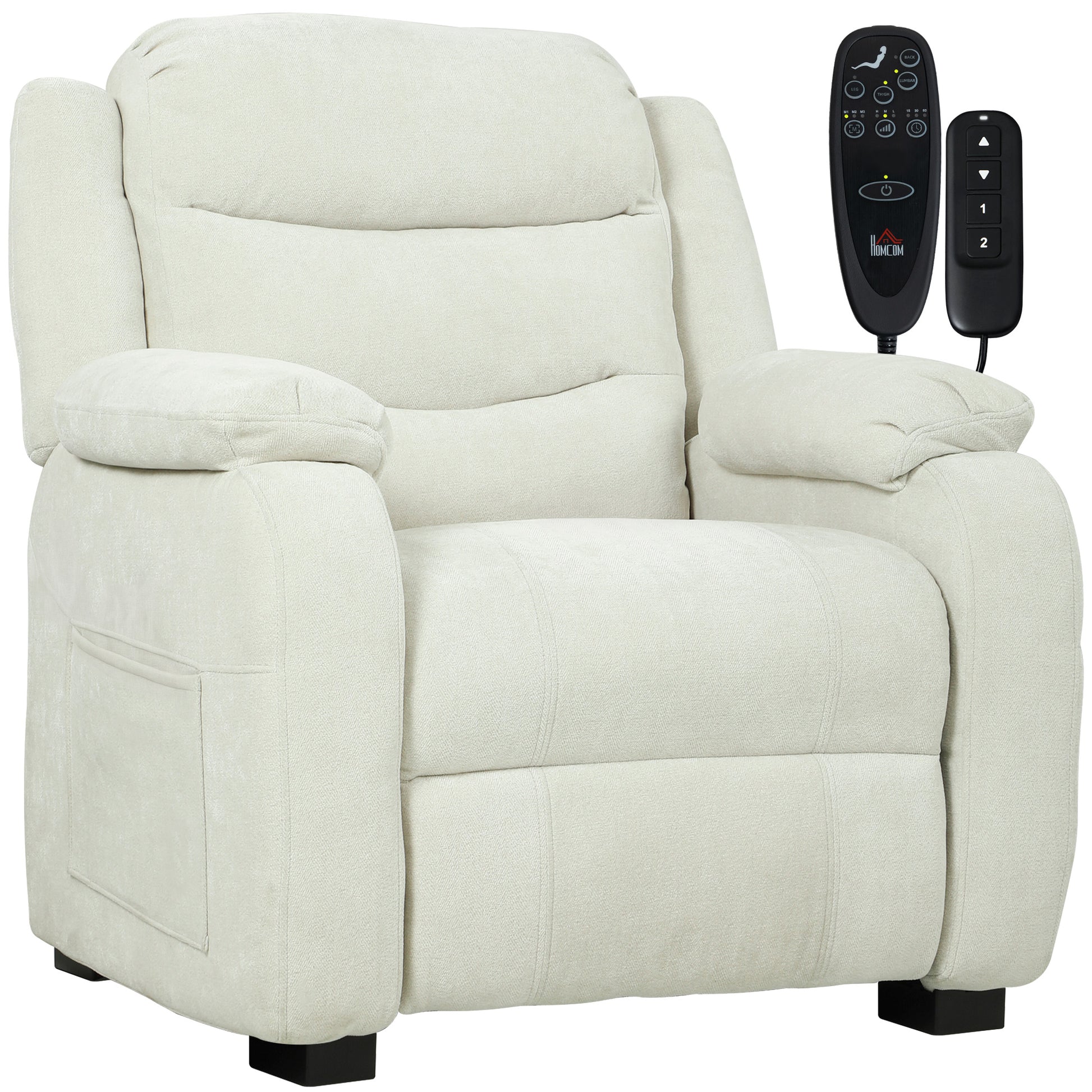 Massage Recliner Chair - Beige 8-Point-DECOROLALA