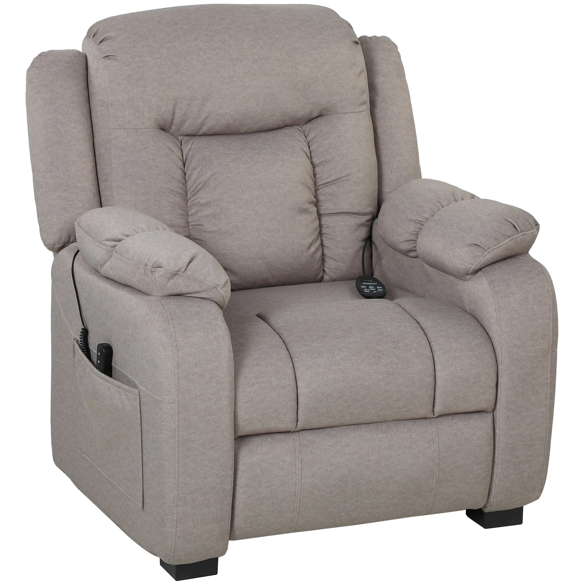 Massage Recliner Chair - Brown 8-Point-DECOROLALA
