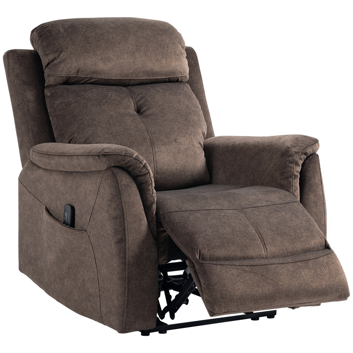 Massage Recliner Chair - Brown Vibration-DECOROLALA