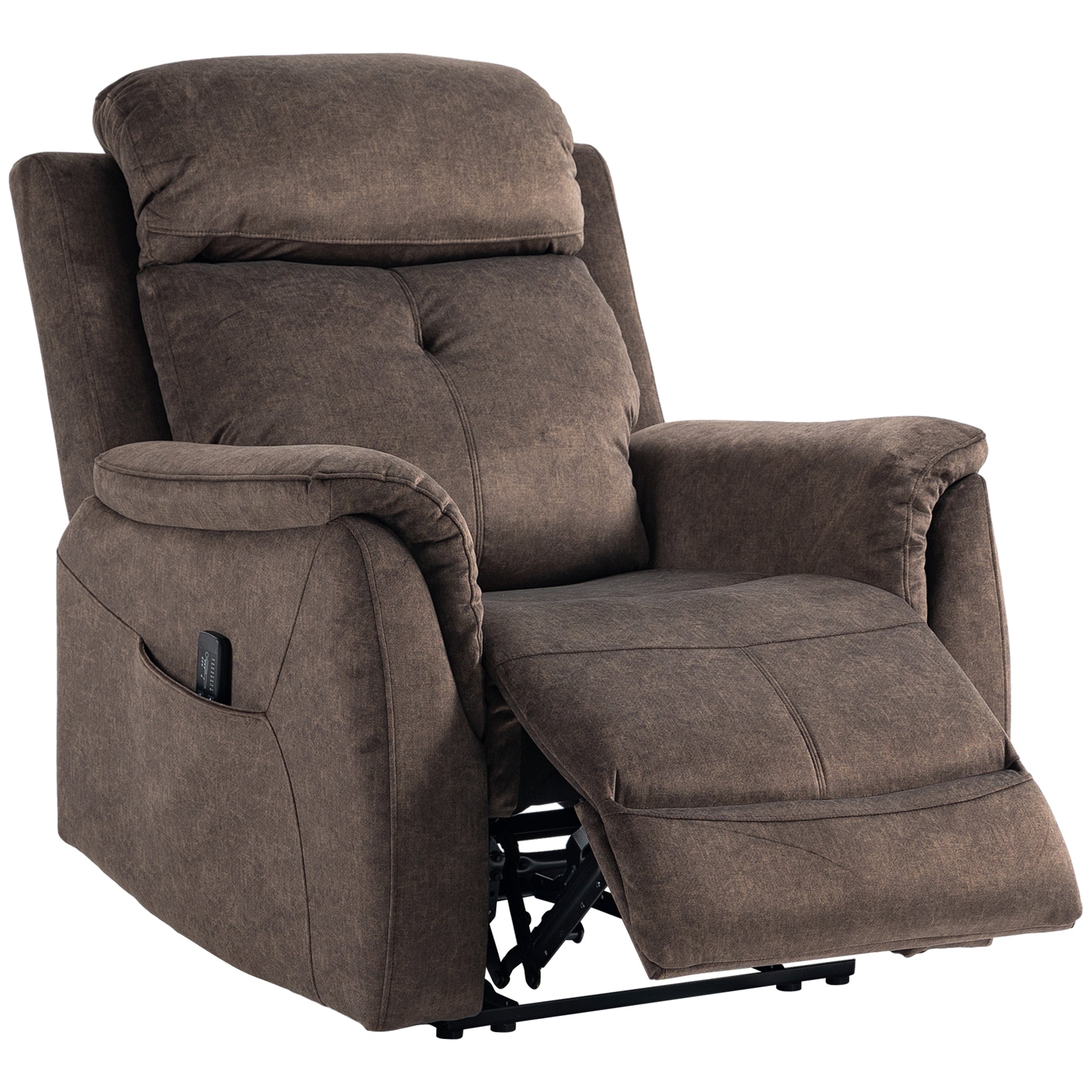 Massage Recliner Chair - Brown Vibration-DECOROLALA