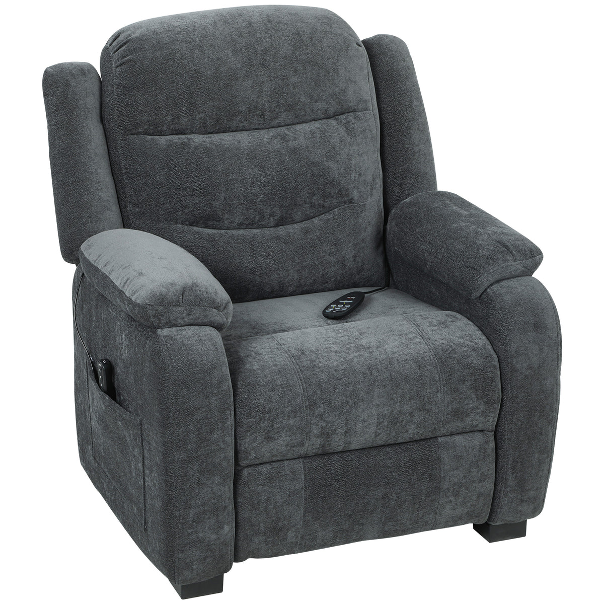 Massage Recliner Chair - Dark Grey Power Recline-DECOROLALA