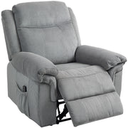 Massage Recliner Chair Grey Corduroy-DECOROLALA