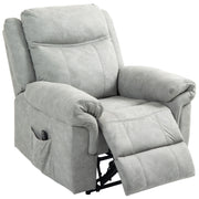 Massage Recliner Chair - Grey Microfiber-DECOROLALA
