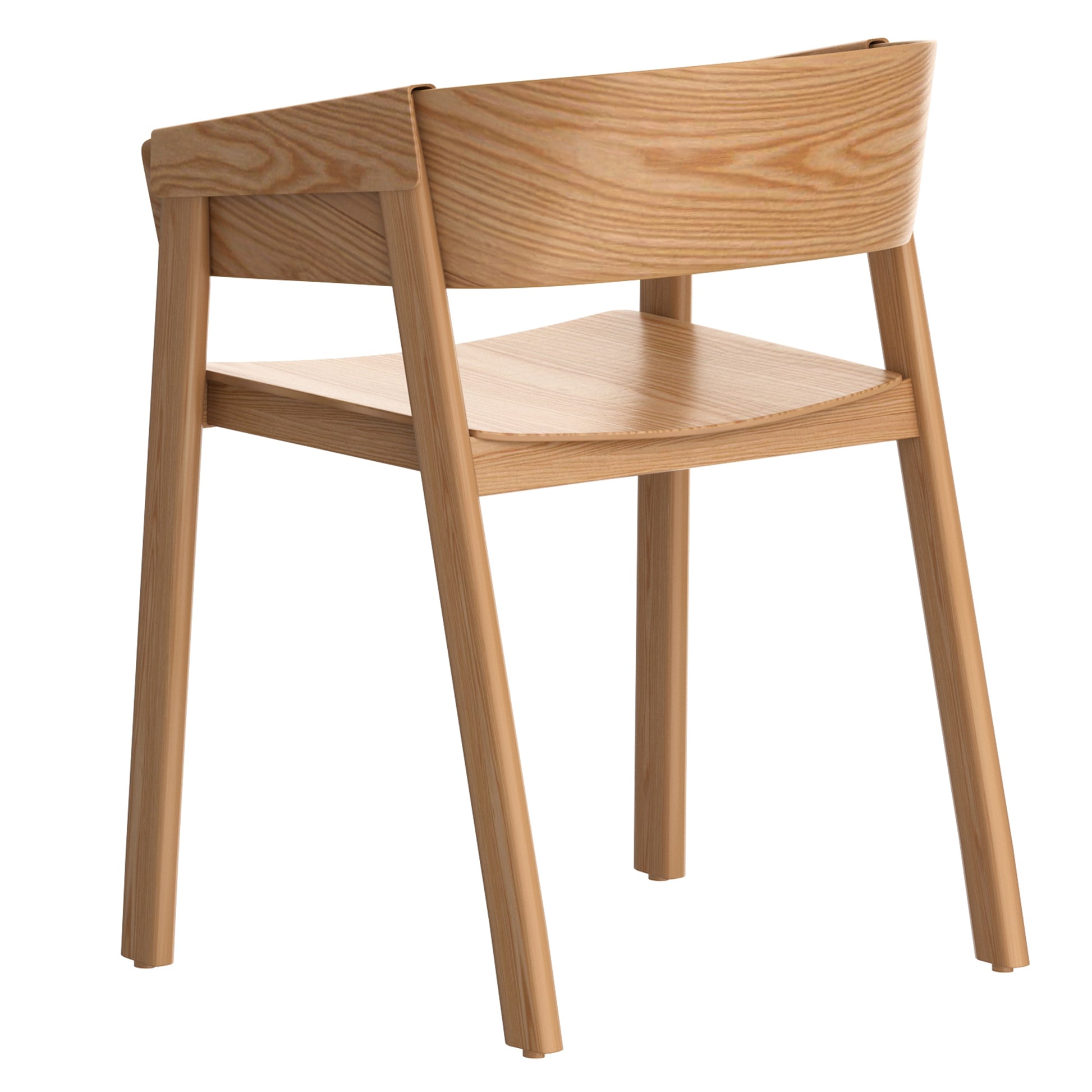 Mateo Dining Chair - Natural Solid Oak Mid-Century Modern-DECOROLALA
