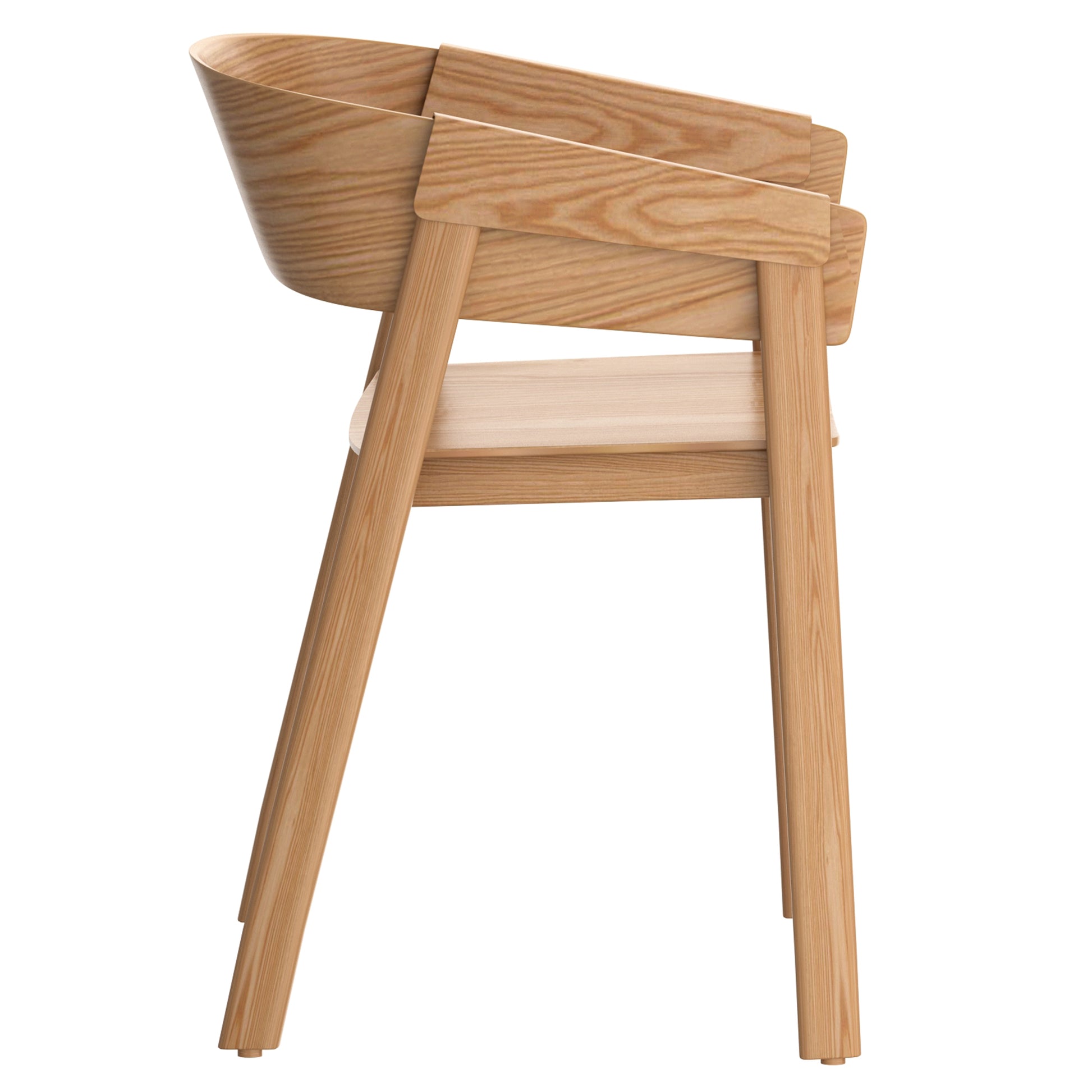Mateo Dining Chair - Natural Solid Oak Mid-Century Modern-DECOROLALA