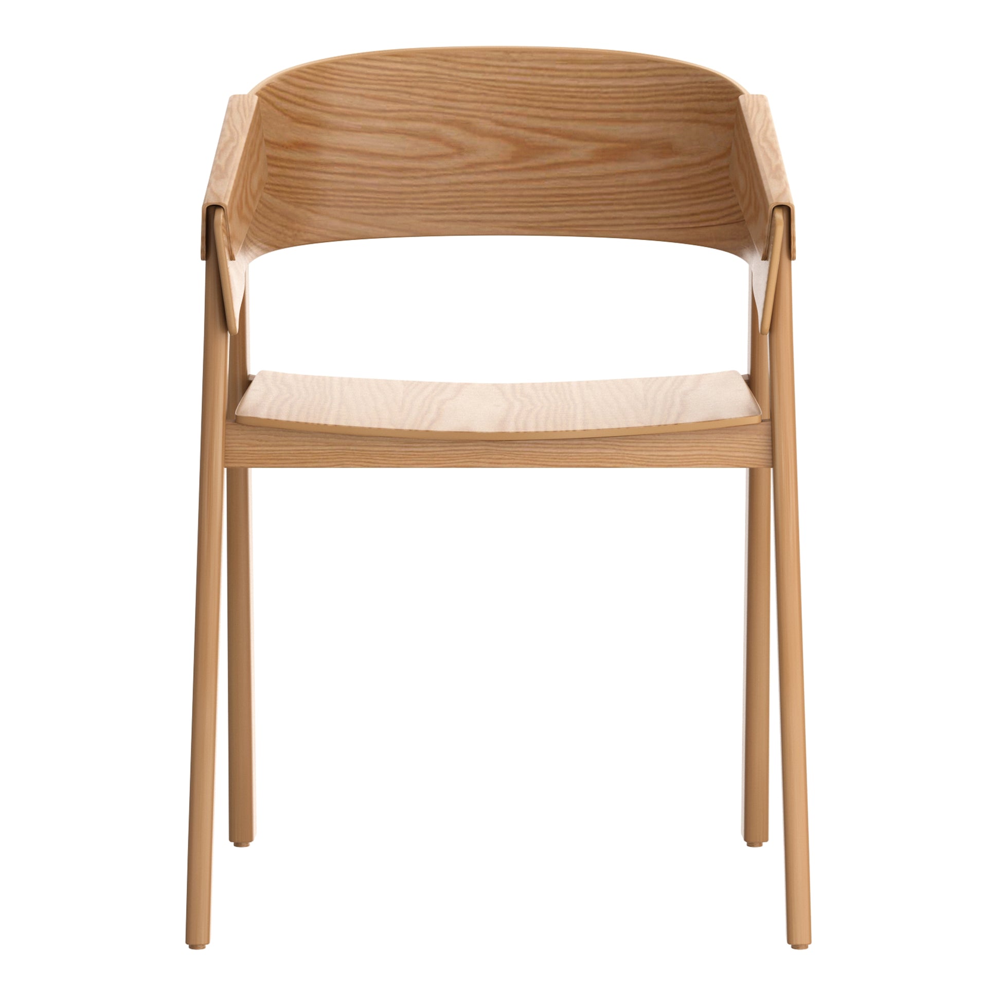 Mateo Dining Chair - Natural Solid Oak Mid-Century Modern-DECOROLALA