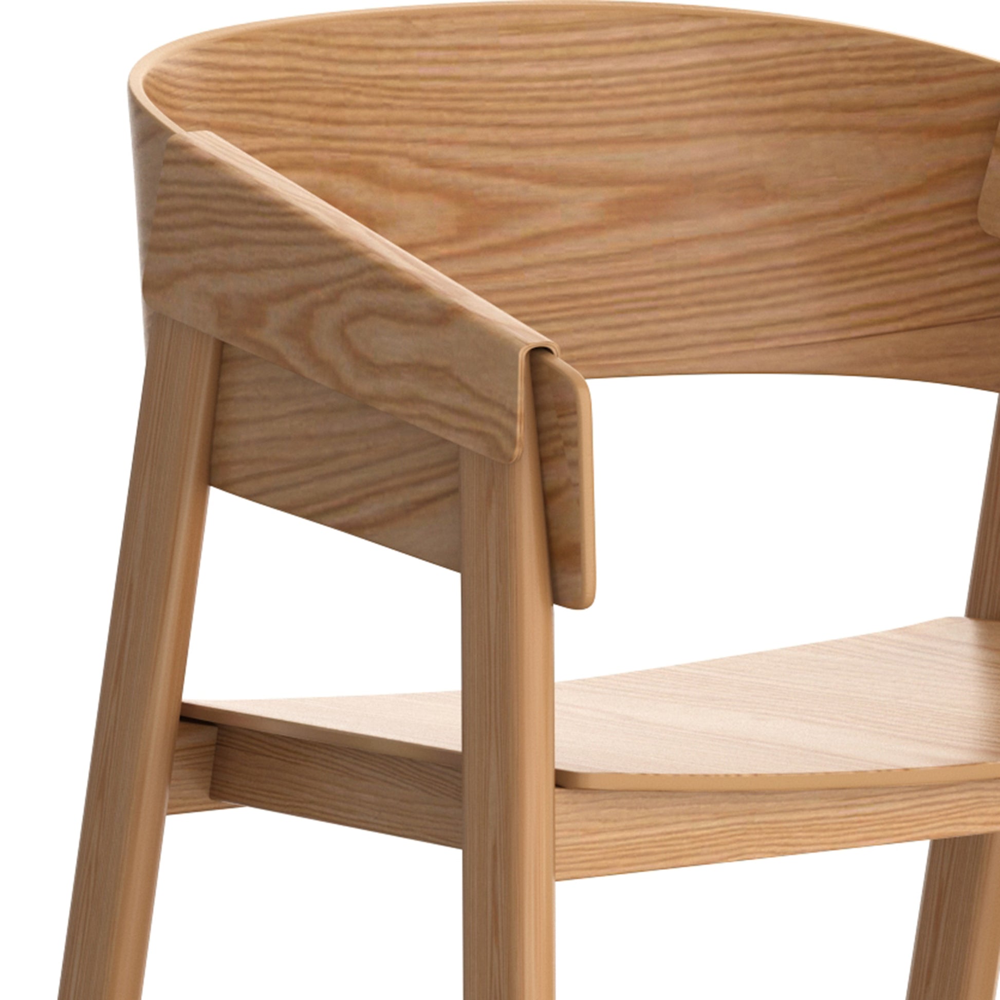 Mateo Dining Chair - Natural Solid Oak Mid-Century Modern-DECOROLALA