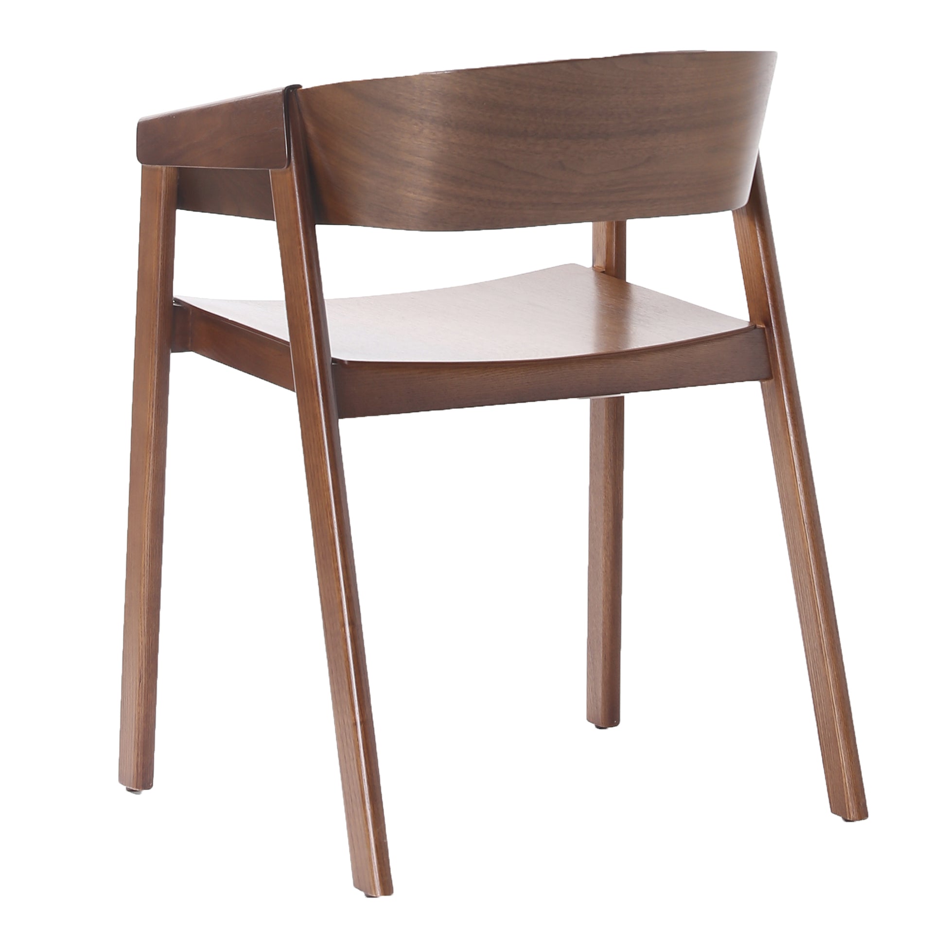 Mateo Dining Chair - Walnut Oak Veneer Mid-Century Modern-DECOROLALA