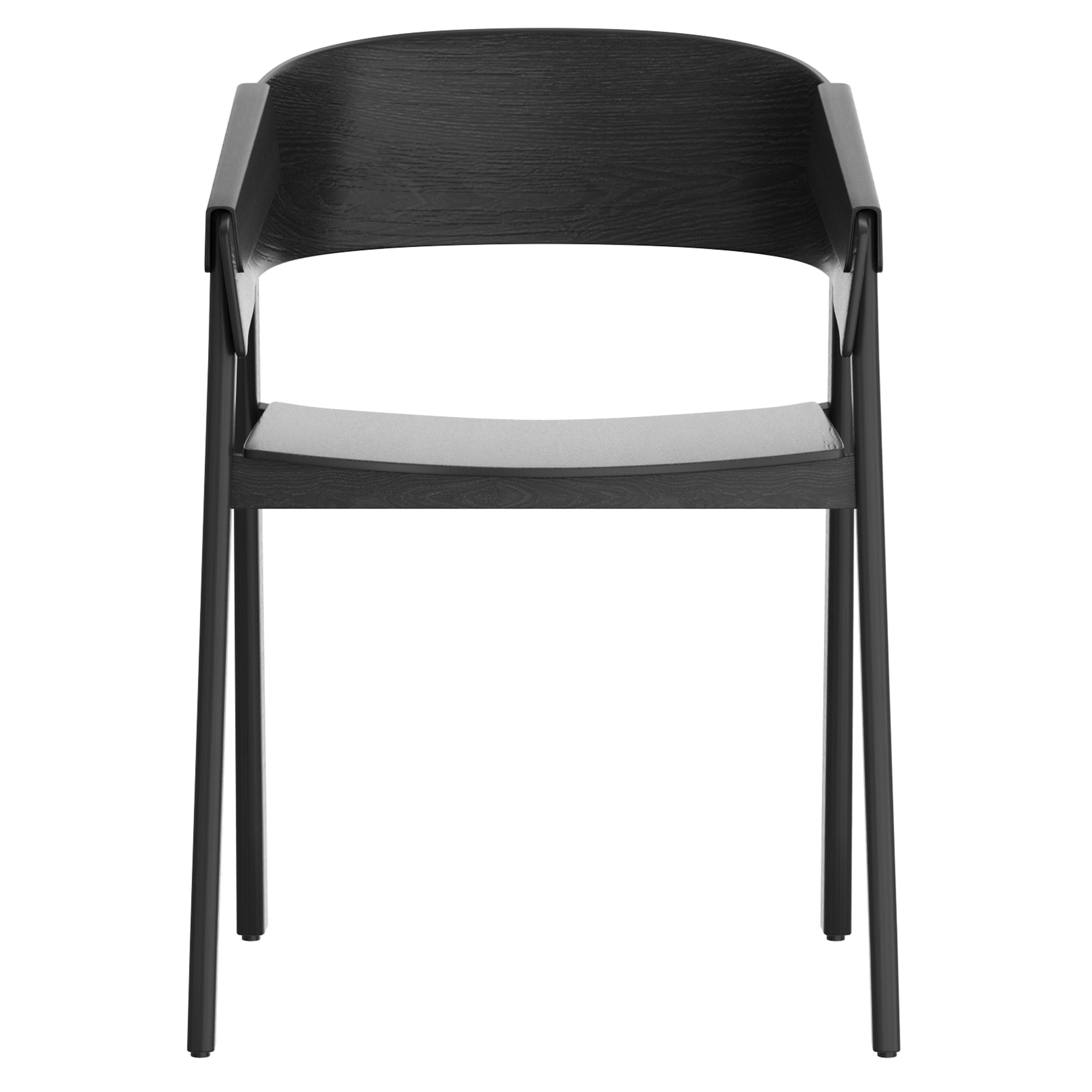 Mateo Mid-Century Modern Dining Chair - Black Solid Oak-DECOROLALA