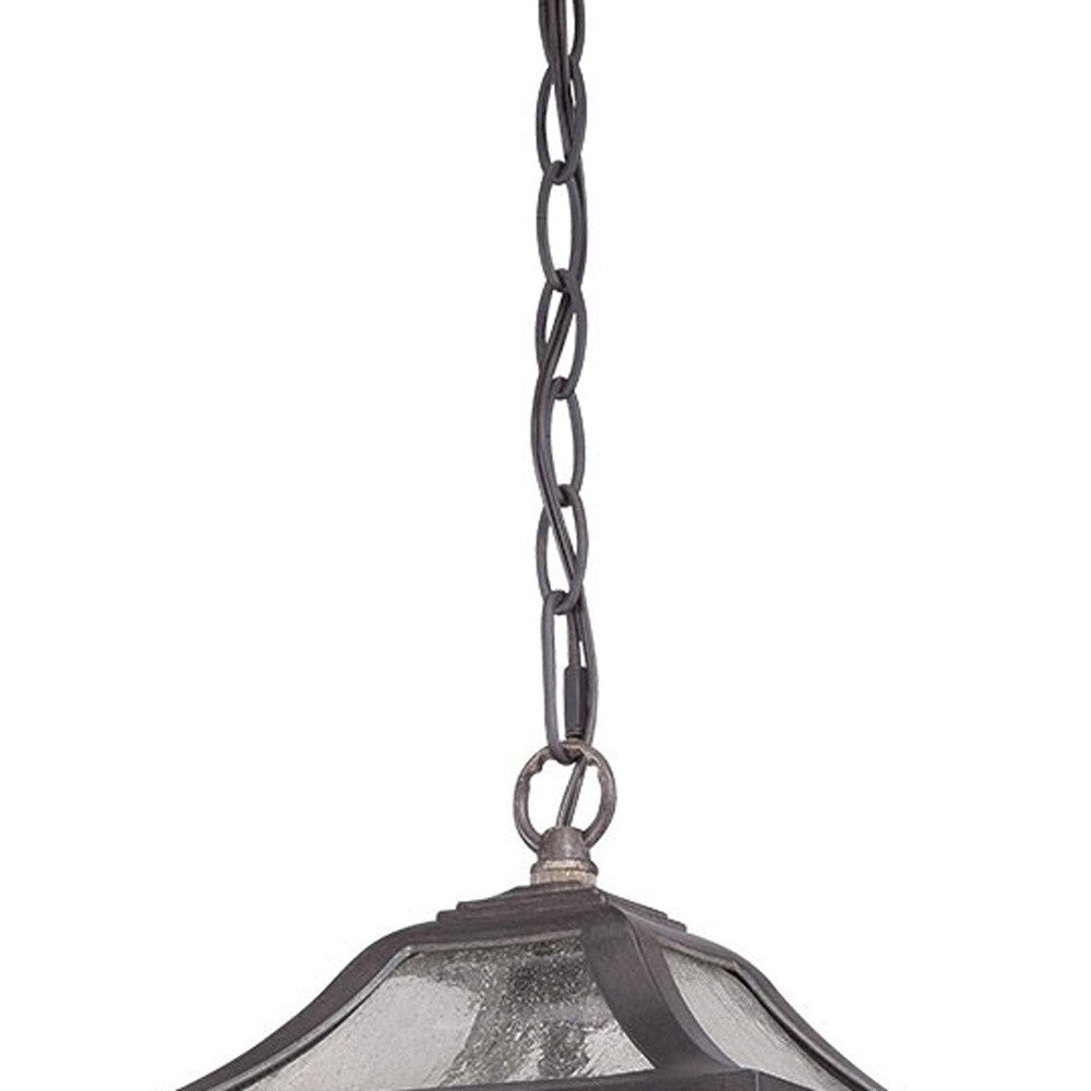 Matte Black Birdhouse Shape Outdoor Hanging Light-Outdoor Lighting-DECOROLALA