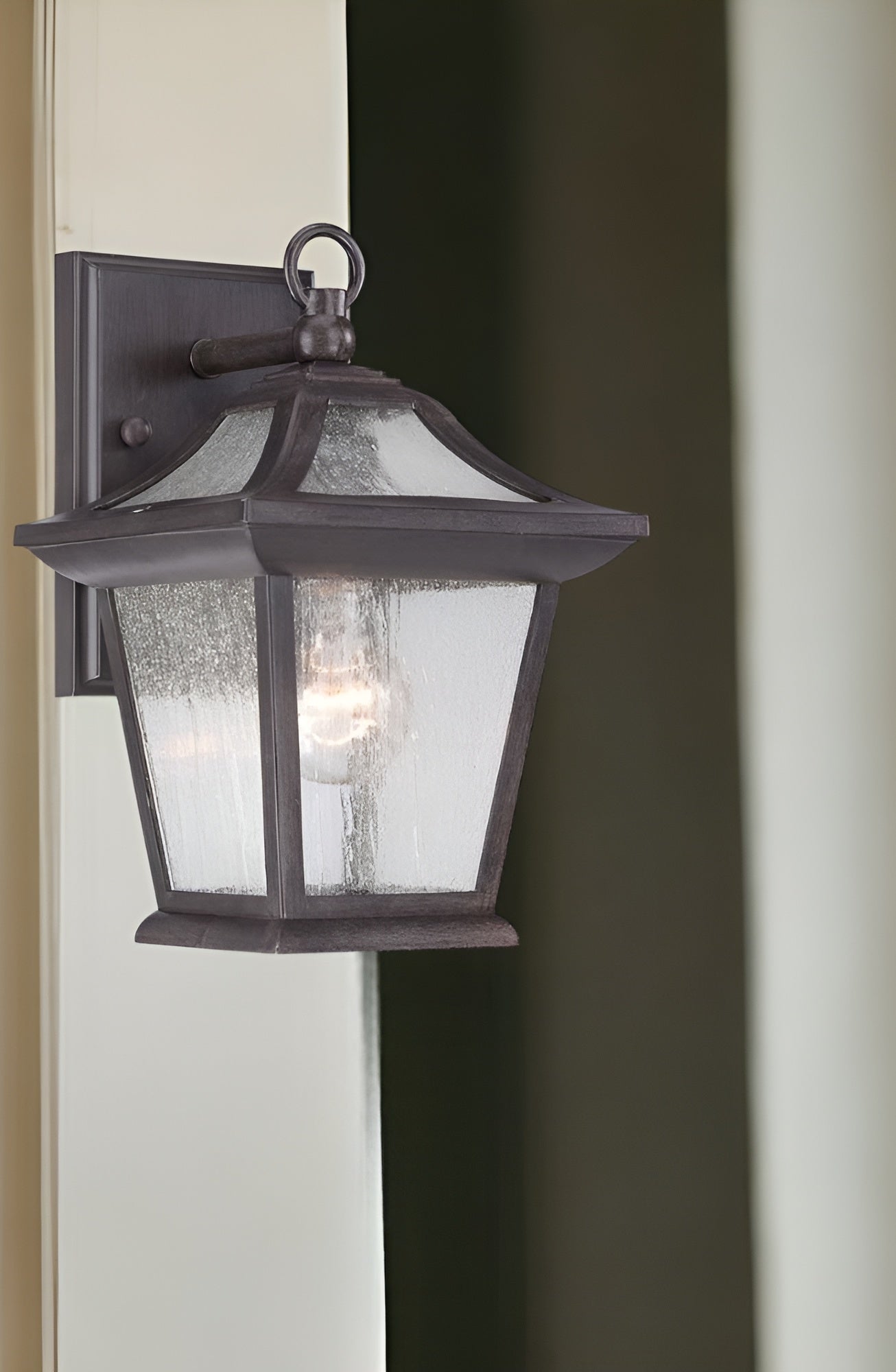 Matte Black Birdhouse Shape Outdoor Wall Light-Outdoor Lighting-DECOROLALA