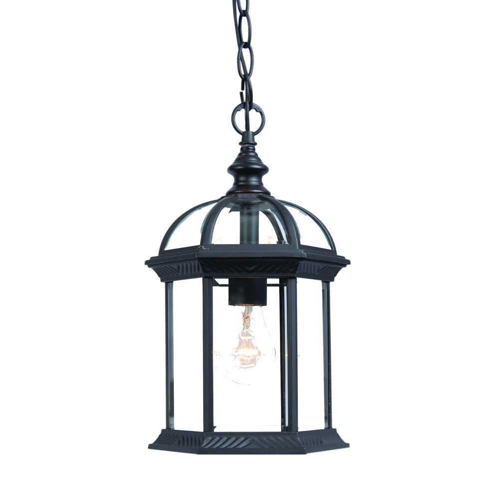Matte Black Cage Hanging Light-Outdoor Lighting-DECOROLALA