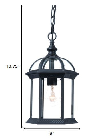 Matte Black Cage Hanging Light-Outdoor Lighting-DECOROLALA