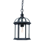 Matte Black Cage Hanging Light-Outdoor Lighting-DECOROLALA