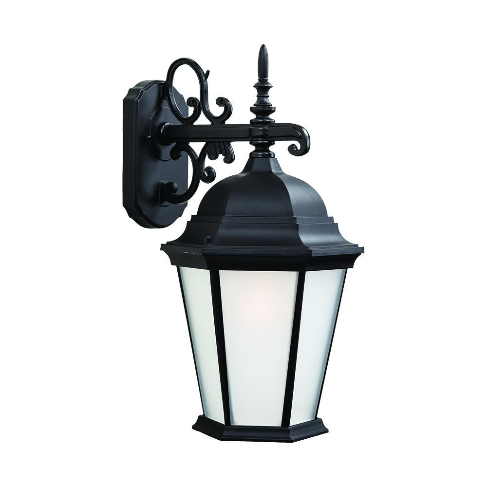 Matte Black Domed Hanging Lantern Wall Light-Outdoor Lighting-DECOROLALA