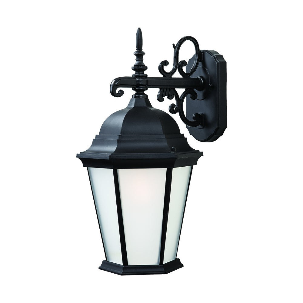 Matte Black Domed Hanging Lantern Wall Light-Outdoor Lighting-DECOROLALA