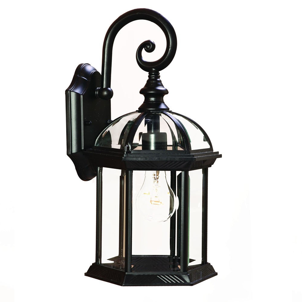 Matte Black Eastern Lantern Wall Light-Outdoor Lighting-DECOROLALA