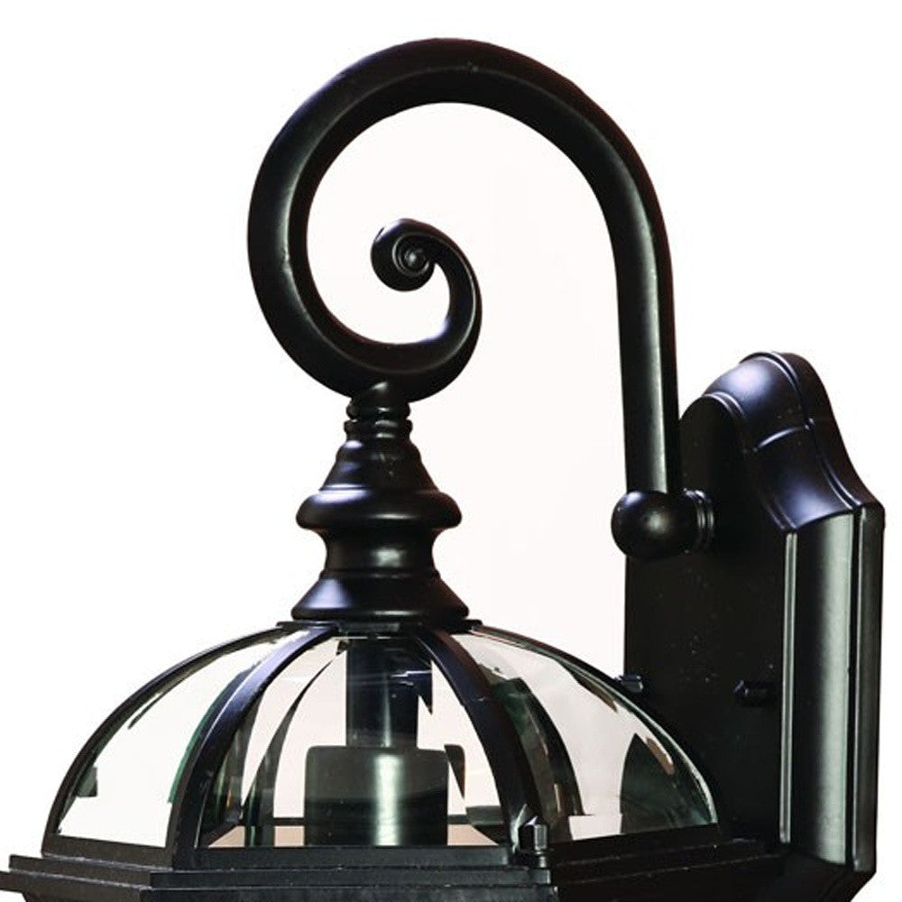 Matte Black Eastern Lantern Wall Light-Outdoor Lighting-DECOROLALA