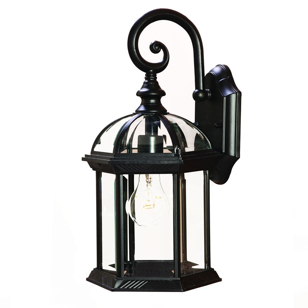 Matte Black Eastern Lantern Wall Light-Outdoor Lighting-DECOROLALA