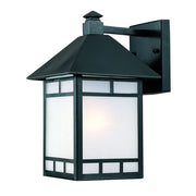 Matte Black Frosted Glass Lantern Wall Light-Outdoor Lighting-DECOROLALA