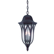 Matte Black Geometric Glass Hanging Light-Outdoor Lighting-DECOROLALA