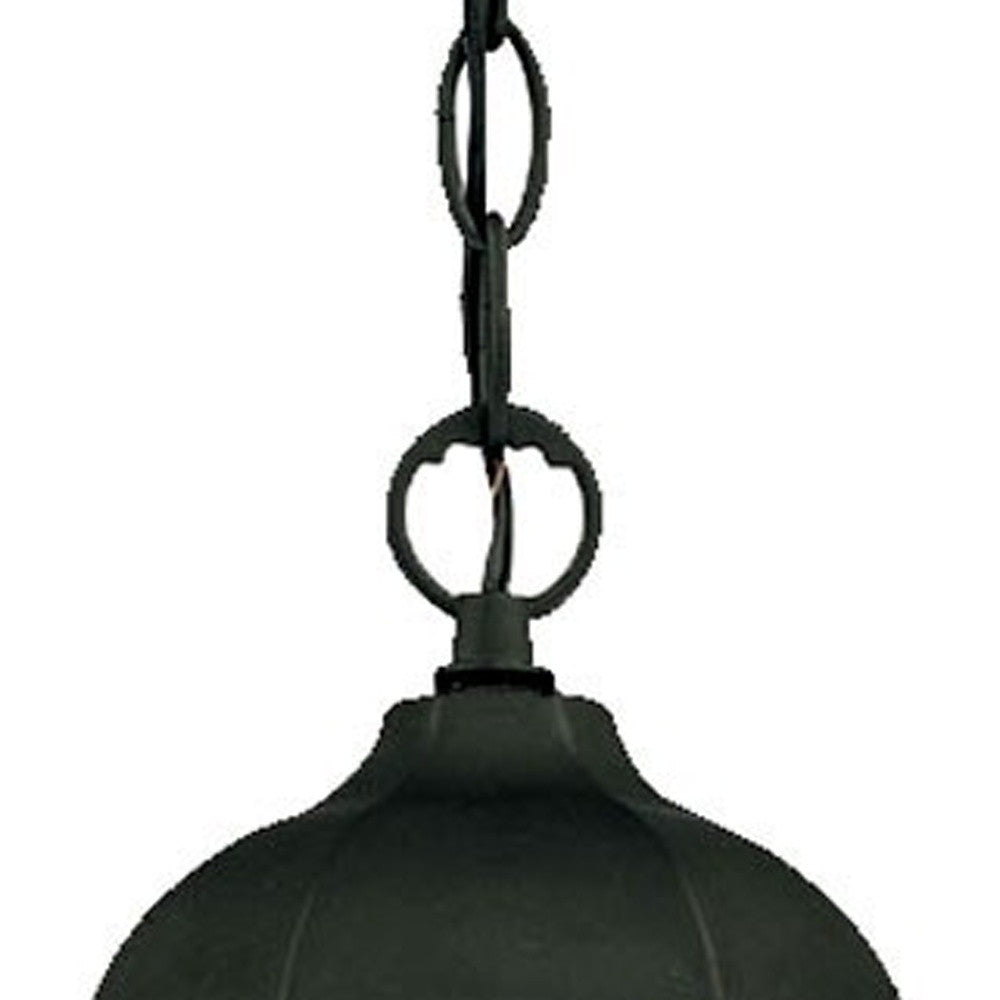 Matte Black Glass Lantern Hanging Light-Outdoor Lighting-DECOROLALA