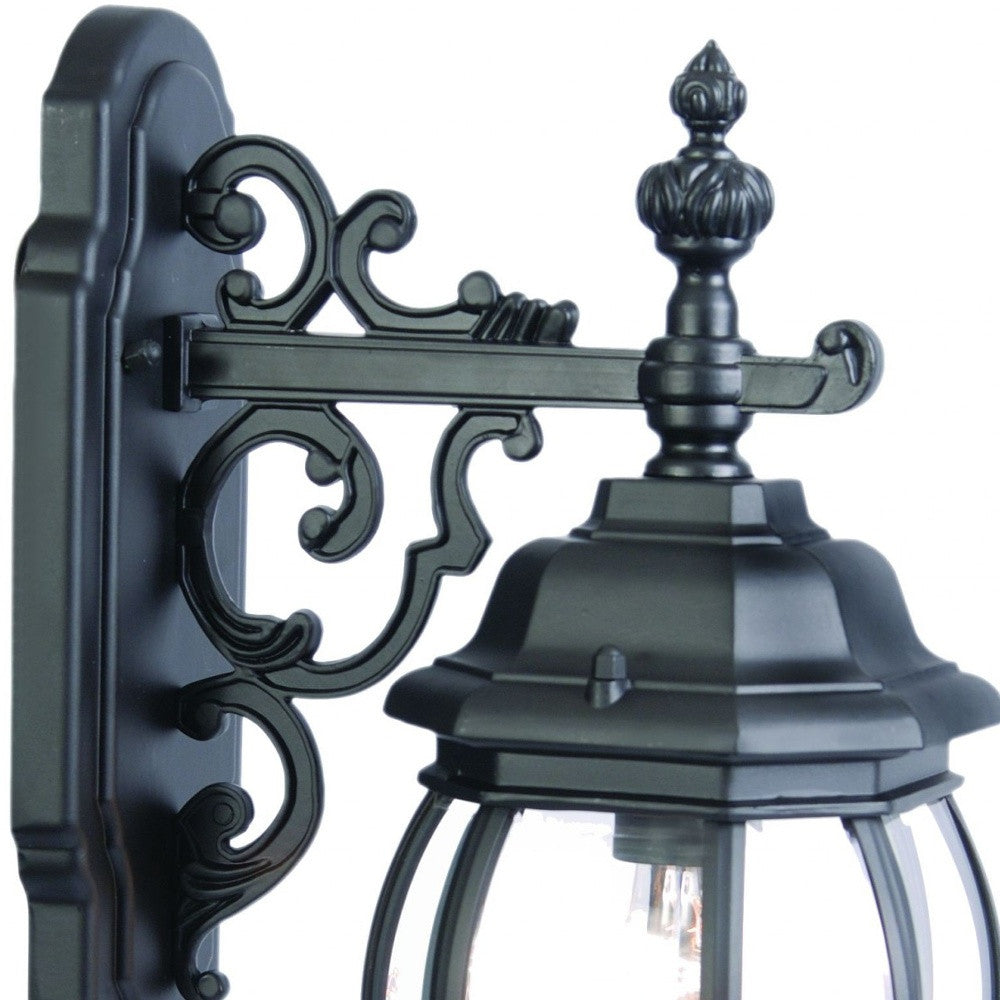 Matte Black Hanging Glass Globe Wall Light-Outdoor Lighting-DECOROLALA