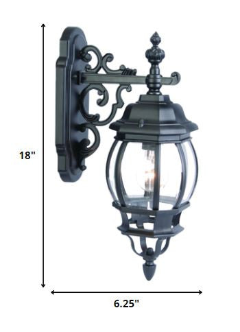 Matte Black Hanging Glass Globe Wall Light-Outdoor Lighting-DECOROLALA