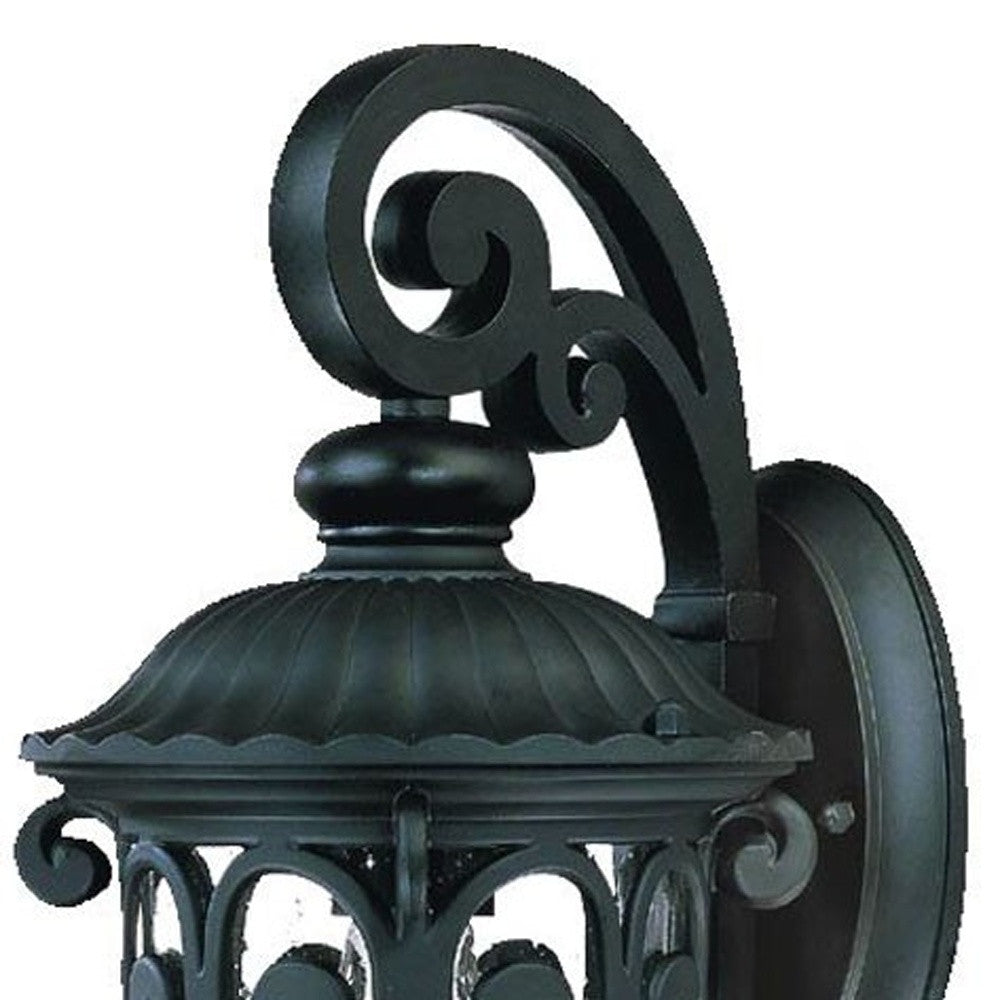 Matte Black Hanging Goblet Wall Light-Outdoor Lighting-DECOROLALA