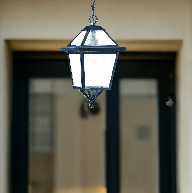 Matte Black Hanging Lantern Light-Outdoor Lighting-DECOROLALA