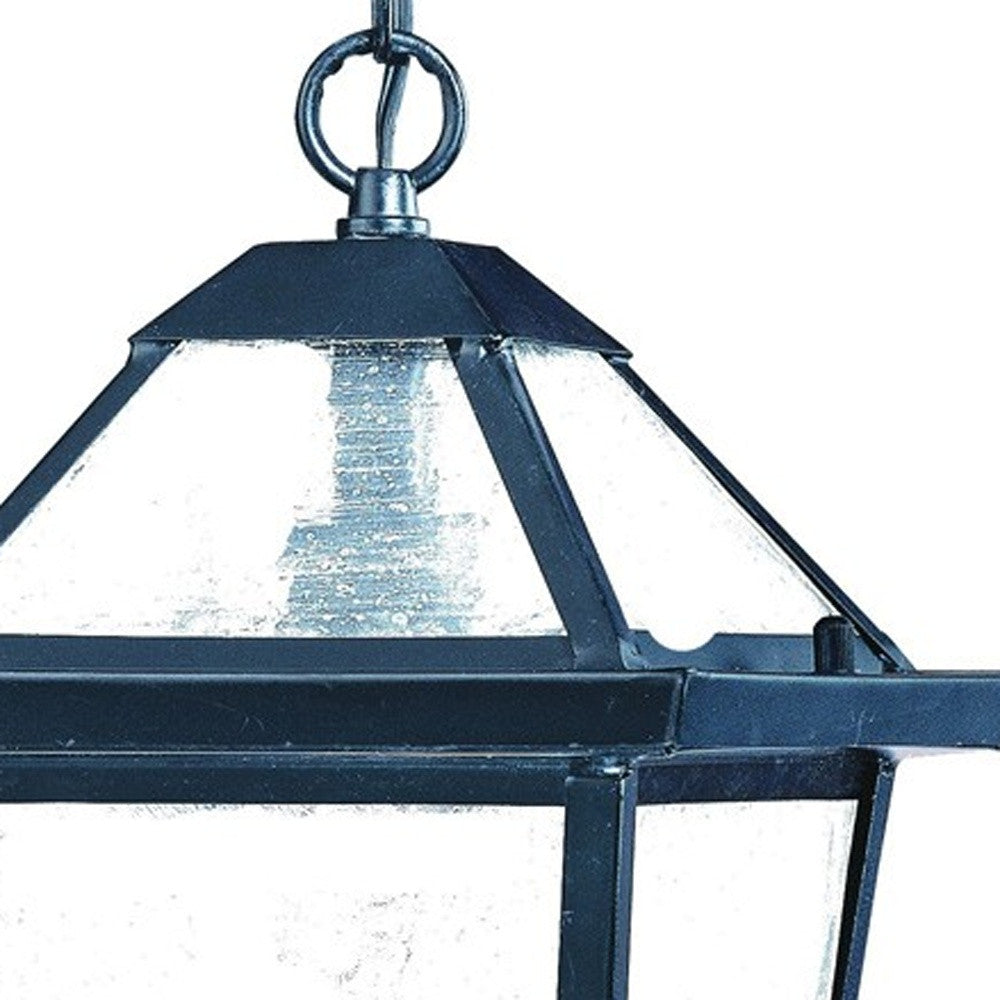 Matte Black Hanging Lantern Light-Outdoor Lighting-DECOROLALA