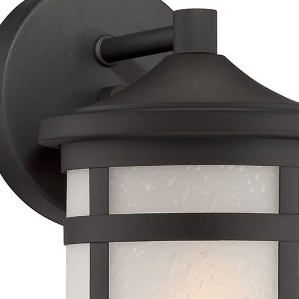 Matte Black Hanging Lantern Shape Wall Light-Outdoor Lighting-DECOROLALA