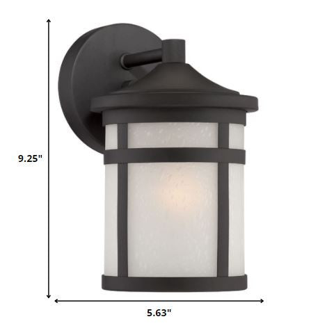 Matte Black Hanging Lantern Shape Wall Light-Outdoor Lighting-DECOROLALA