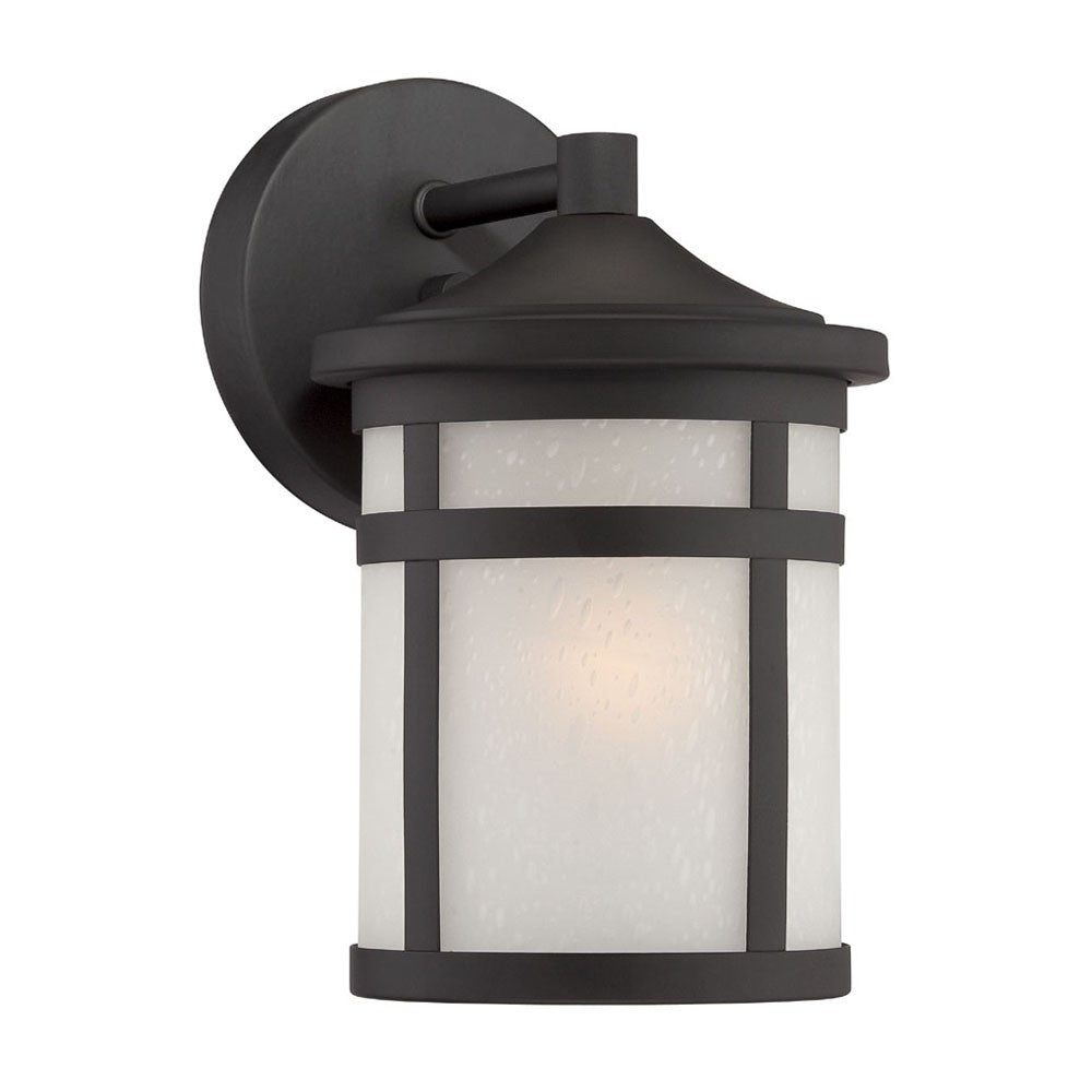 Matte Black Hanging Lantern Shape Wall Light-Outdoor Lighting-DECOROLALA