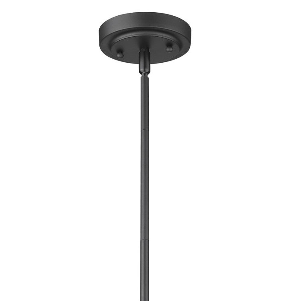 Matte Black Hanging Light with Dome Shade-Chandeliers-DECOROLALA