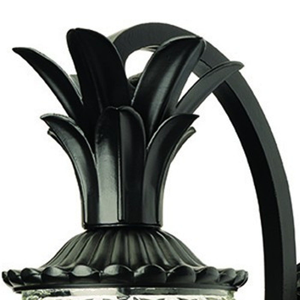 Matte Black Hanging Pineapple Wall Light-Outdoor Lighting-DECOROLALA