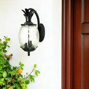 Matte Black Hanging Pineapple Wall Light-Outdoor Lighting-DECOROLALA