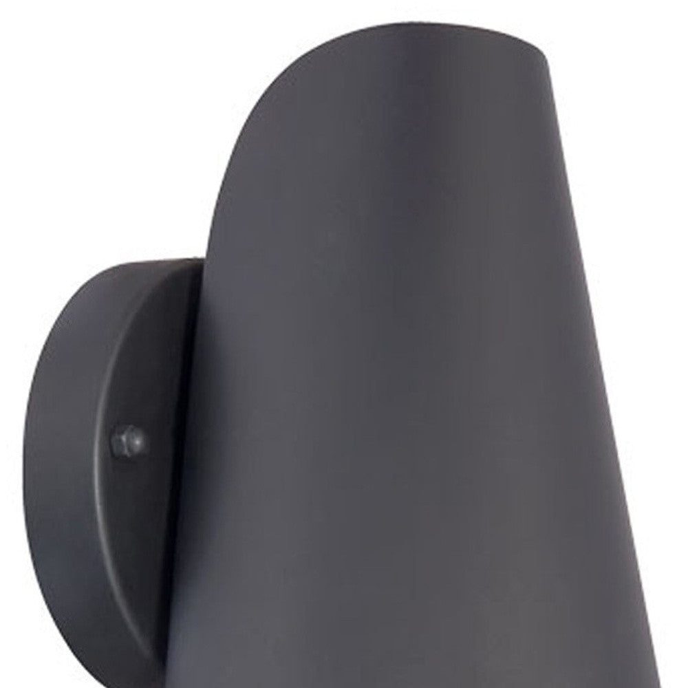 Matte Black LED Conical Wall Sconce-Outdoor Lighting-DECOROLALA