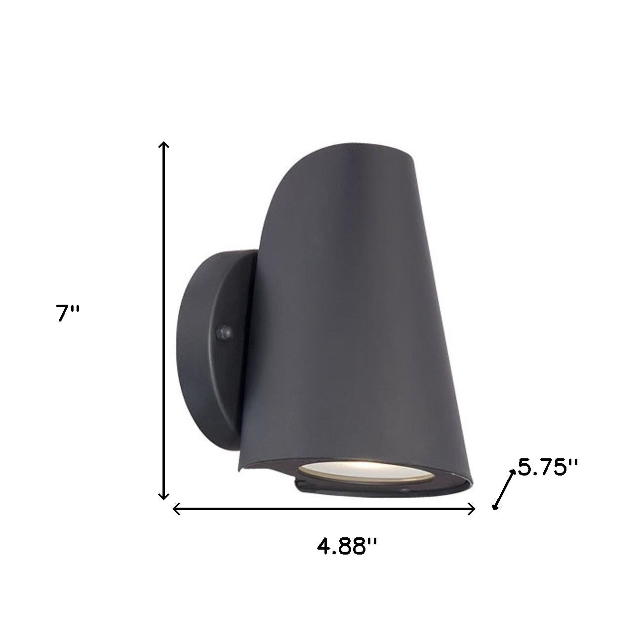 Matte Black LED Conical Wall Sconce-Outdoor Lighting-DECOROLALA