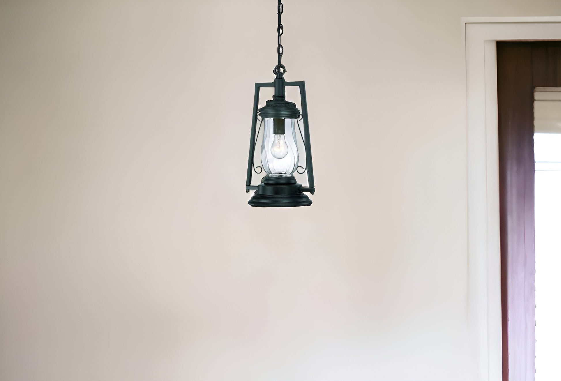 Matte Black Oil Lamp Hanging Light-Chandeliers-DECOROLALA