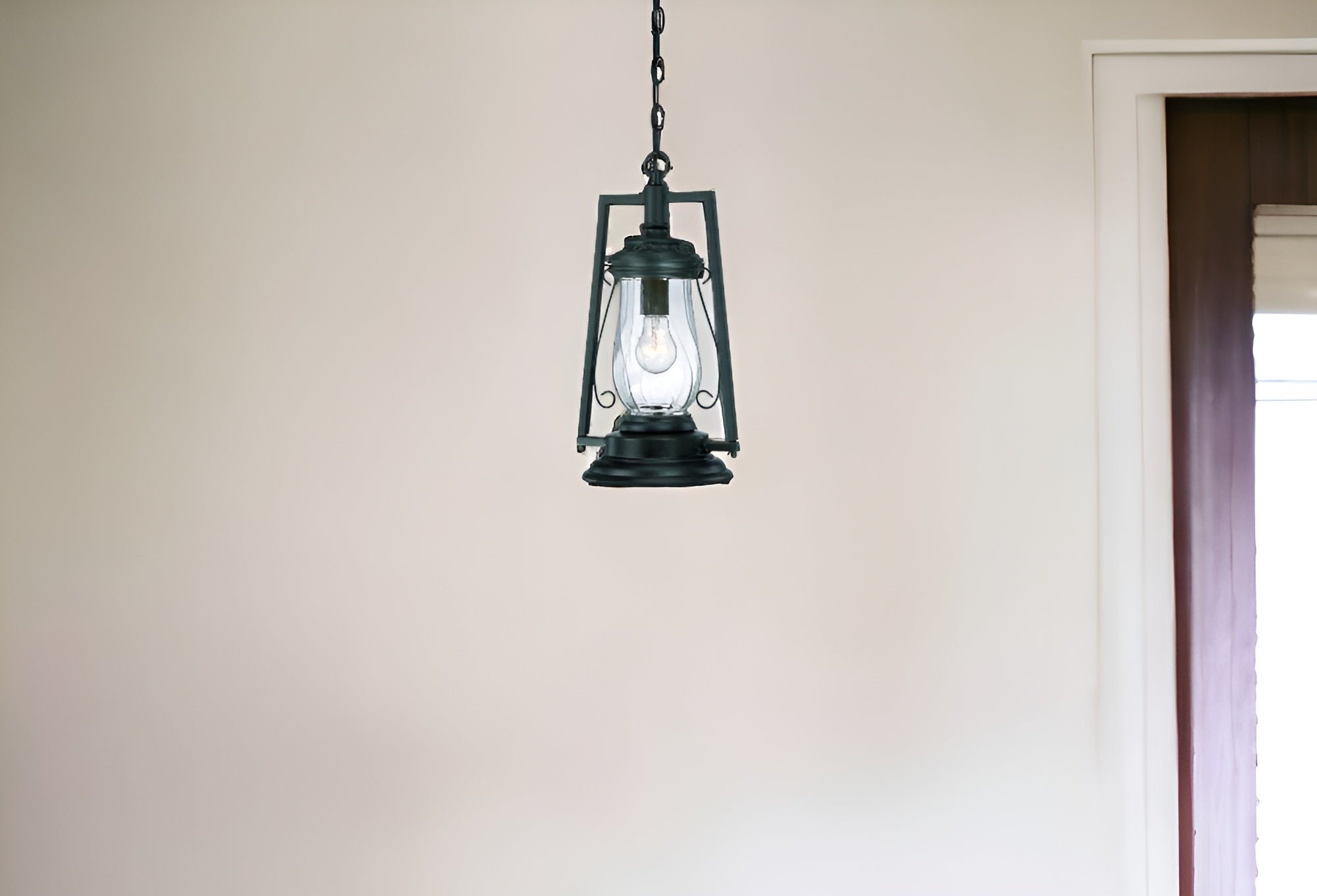 Matte Black Oil Lamp Hanging Light-Chandeliers-DECOROLALA