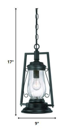 Matte Black Oil Lamp Hanging Light-Chandeliers-DECOROLALA