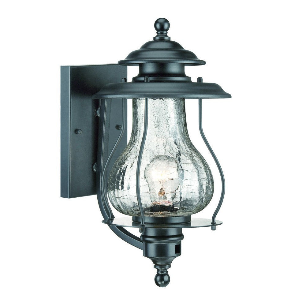 Matte Black Oil Lantern Wall Light-Outdoor Lighting-DECOROLALA