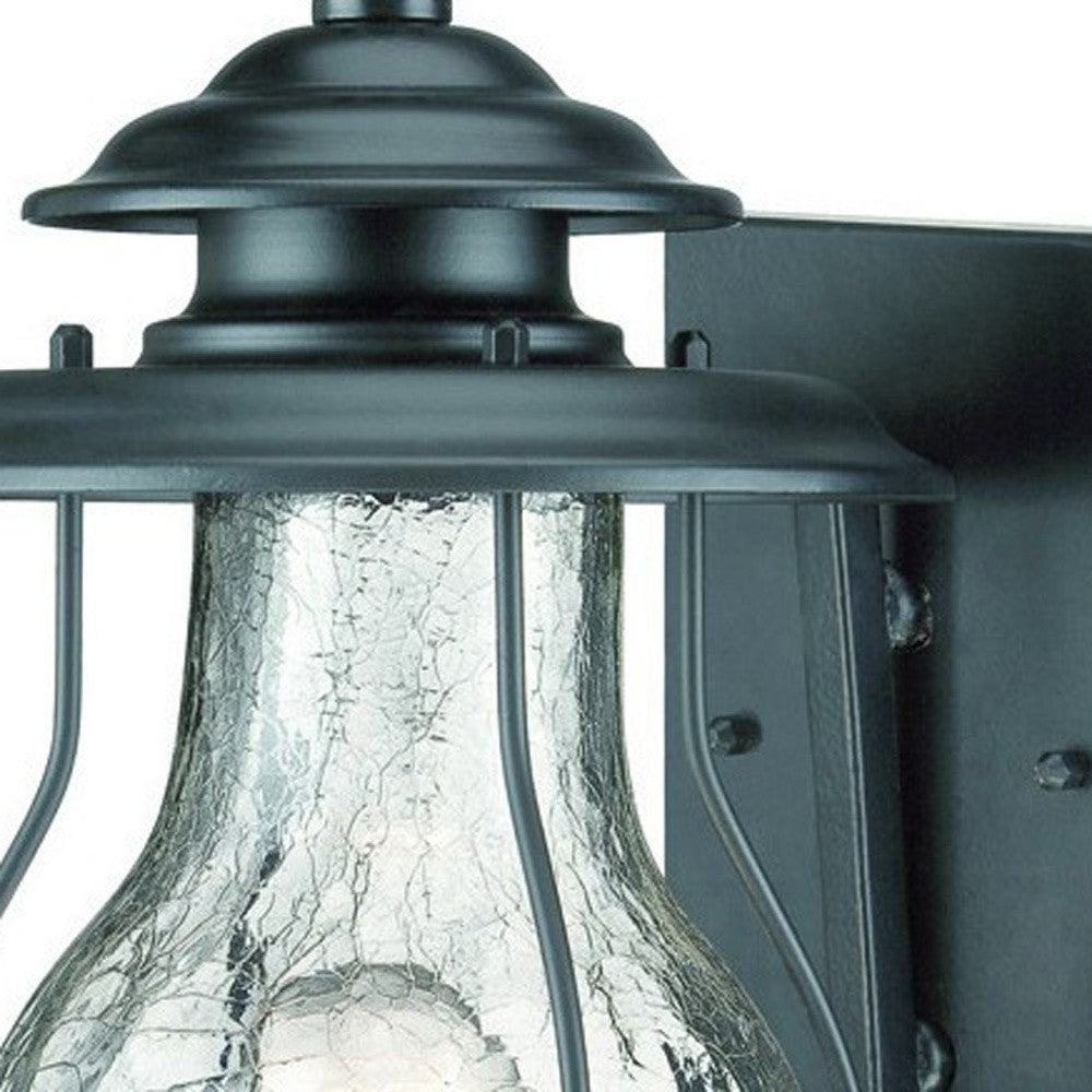 Matte Black Oil Lantern Wall Light-Outdoor Lighting-DECOROLALA