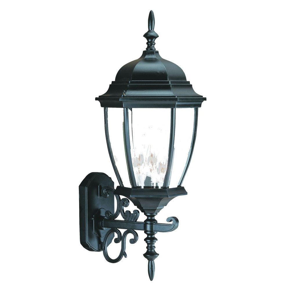 Matte Black Ornamental Lantern Wall Light-Outdoor Lighting-DECOROLALA