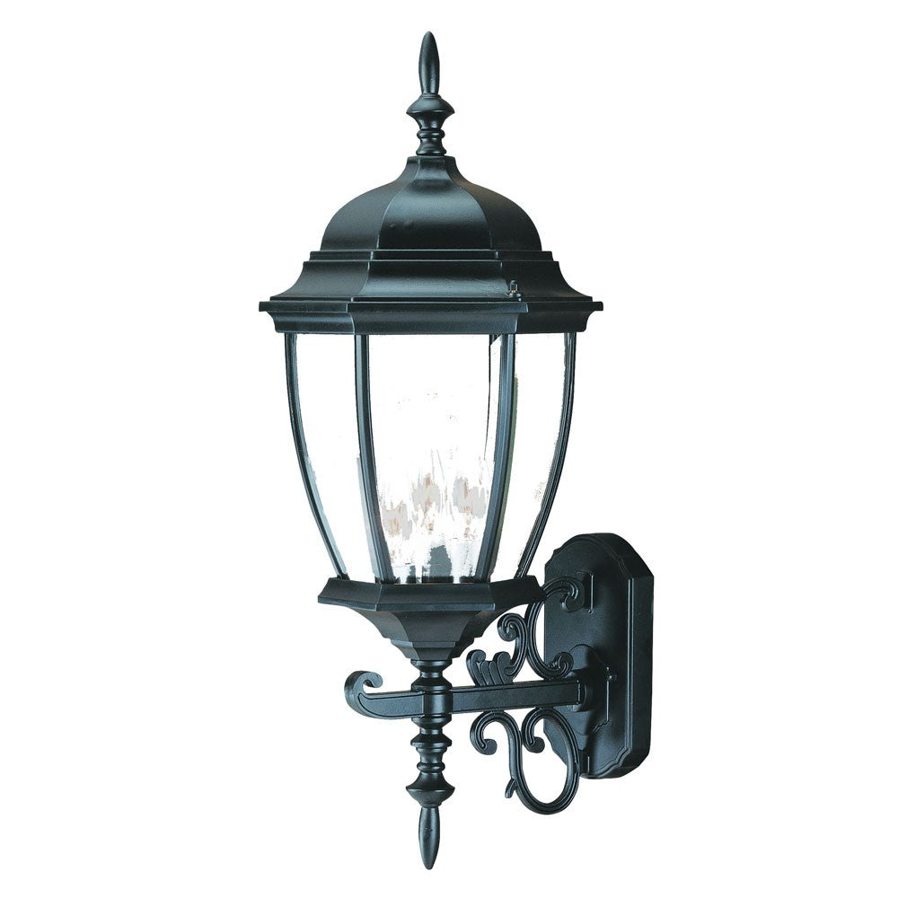 Matte Black Ornamental Lantern Wall Light-Outdoor Lighting-DECOROLALA