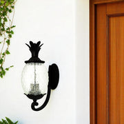 Matte Black Pineapple Wall Light-Outdoor Lighting-DECOROLALA